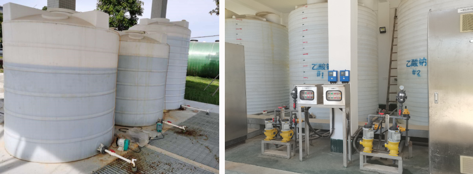 自流方式加藥、計量泵加藥